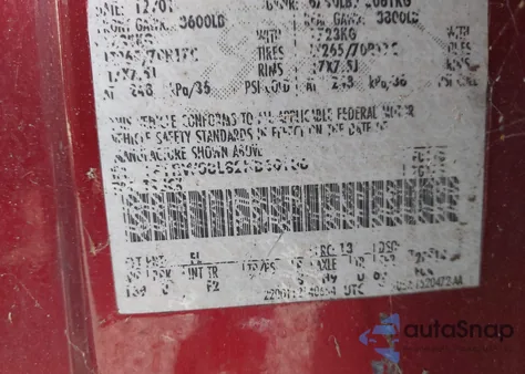 2002 Ford F-150 Lariat/Xlt из США, поврежденный, VIN 1FTRW08L82KB60106